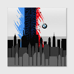 Холст квадратный BMW: Speed City, цвет: 3D-принт — фото 2