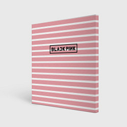 Картина квадратная Black Pink: Striped Geometry