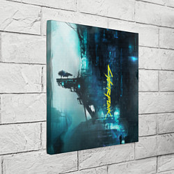Холст квадратный Cyberpunk 2077: Techno, цвет: 3D-принт — фото 2