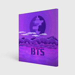 Холст квадратный BTS: Violet Mountains, цвет: 3D-принт
