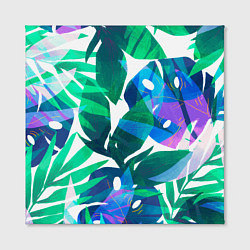 Холст квадратный Зеленые тропики, цвет: 3D-принт — фото 2