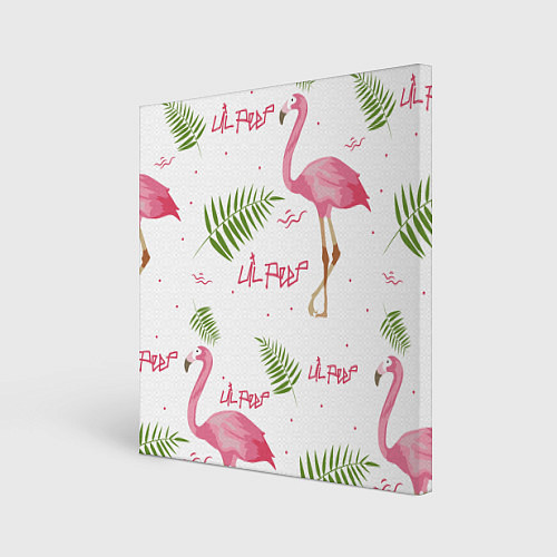 Картина квадратная Lil Peep: Pink Flamingo / 3D-принт – фото 1