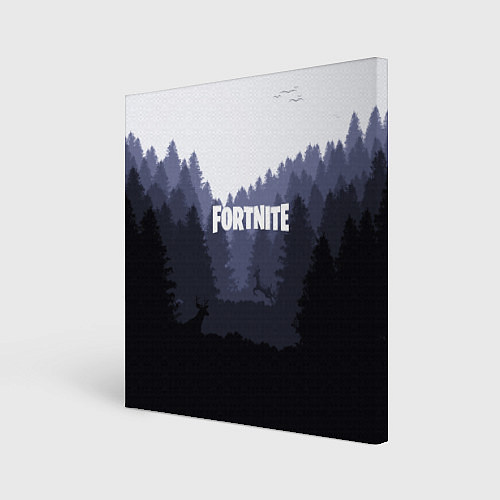 Картина квадратная Fortnite: Dark Forest / 3D-принт – фото 1