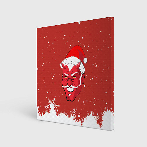 Картина квадратная Сатана Санта / 3D-принт – фото 1