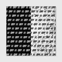 Холст квадратный Off-White: Black & White, цвет: 3D-принт — фото 2