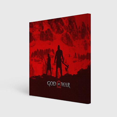 Картина квадратная God of War: Blood Day / 3D-принт – фото 1