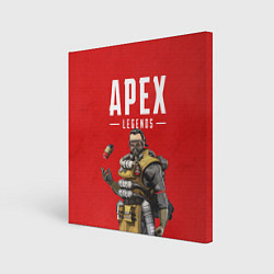 Холст квадратный Apex Legends: Red Caustic, цвет: 3D-принт