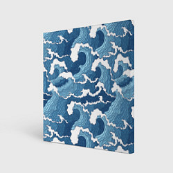 Картина квадратная Морские волны графика