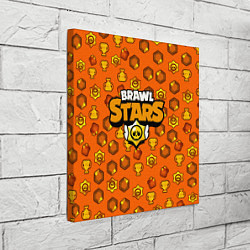 Холст квадратный Brawl Stars: Orange Team, цвет: 3D-принт — фото 2