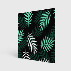 Холст квадратный Листья пальмы, цвет: 3D-принт