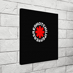 Холст квадратный Red Hot chili peppers logo on black, цвет: 3D-принт — фото 2