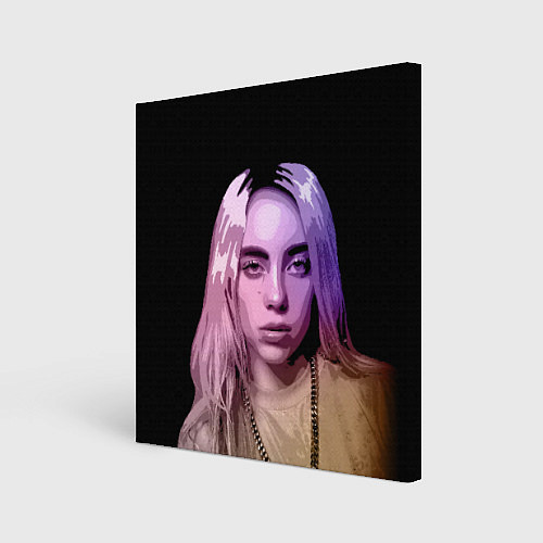 Картина квадратная BILLIE EILISH: Violet Mood / 3D-принт – фото 1