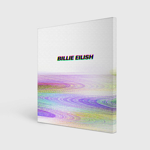 Картина квадратная BILLIE EILISH: White Glitch / 3D-принт – фото 1