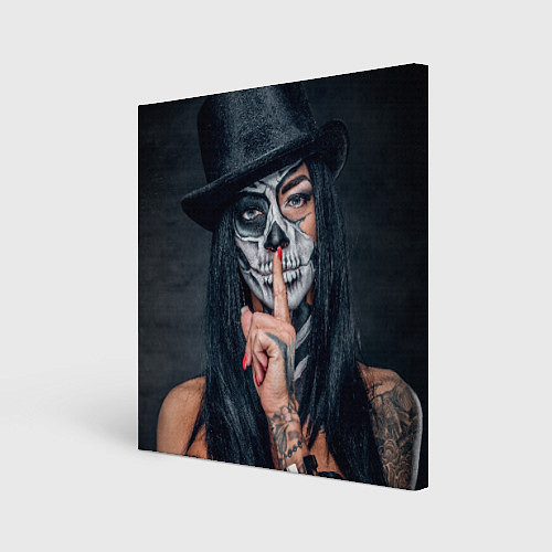 Картина квадратная Девушка halloween / 3D-принт – фото 1