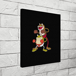 Холст квадратный Cuphead - Рибби и Крокс, цвет: 3D-принт — фото 2