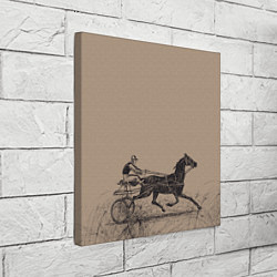 Холст квадратный Лошадь с колесницей, цвет: 3D-принт — фото 2