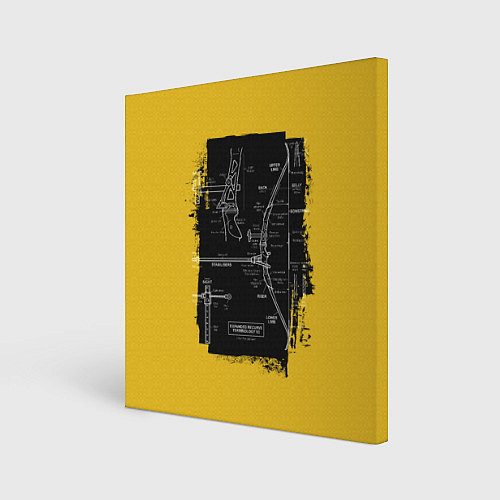 Картина квадратная Recurve bow / 3D-принт – фото 1