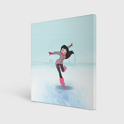 Холст квадратный Фигурное катание, цвет: 3D-принт