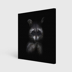 Холст квадратный Енот, цвет: 3D-принт