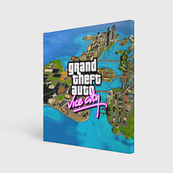 Холст квадратный GRAND THEFT AUTO:VICE CITY, цвет: 3D-принт