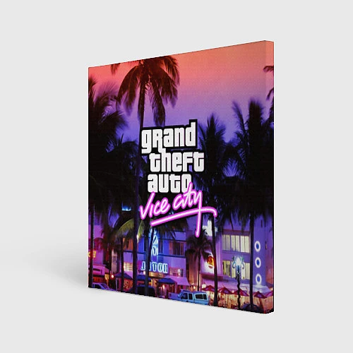Картина квадратная Grand Theft Auto Vice City / 3D-принт – фото 1