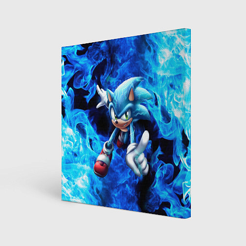 Картина квадратная Blue Sonic / 3D-принт – фото 1