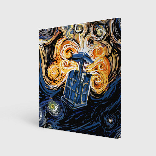 Картина квадратная Van Gogh Tardis / 3D-принт – фото 1