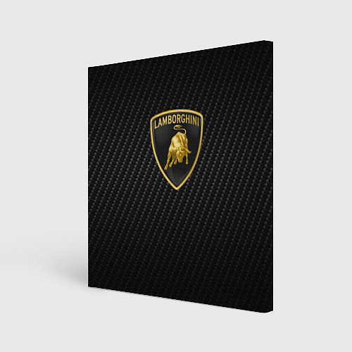 Картина квадратная Lamborghini logo n carbone / 3D-принт – фото 1