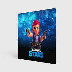 Холст квадратный Brawl Stars Colt Кольт, цвет: 3D-принт