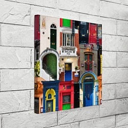 Холст квадратный London doors цифровой коллаж, цвет: 3D-принт — фото 2