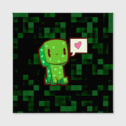 Холст квадратный Minecraft Creeper, цвет: 3D-принт — фото 2