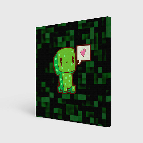 Картина квадратная Minecraft Creeper / 3D-принт – фото 1