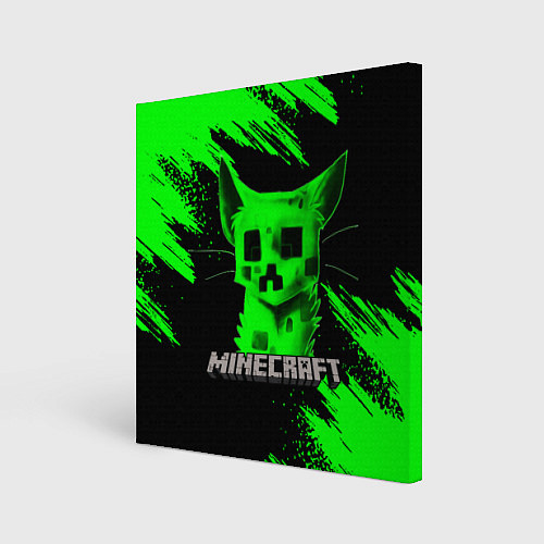 Картина квадратная MINECRAFT CREEPER CAT / 3D-принт – фото 1