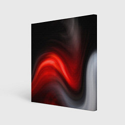 Холст квадратный BLACK RED WAVES АБСТРАКЦИЯ, цвет: 3D-принт