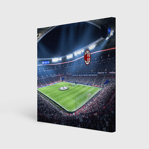 Картина квадратная FC MILAN / 3D-принт – фото 1