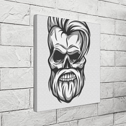 Холст квадратный Бородатый череп, цвет: 3D-принт — фото 2