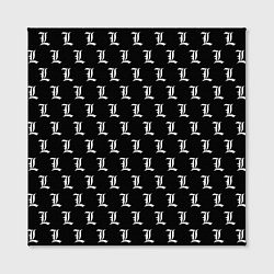 Холст квадратный Эл паттерн черный, цвет: 3D-принт — фото 2