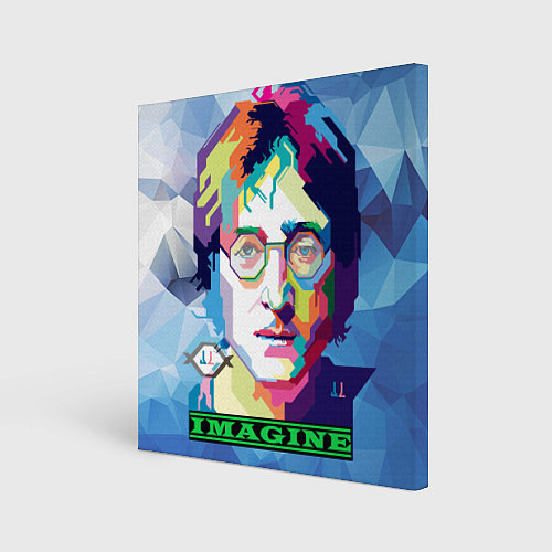 Картина квадратная Джон Леннон Imagine / 3D-принт – фото 1