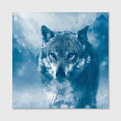 Холст квадратный Волк, цвет: 3D-принт — фото 2