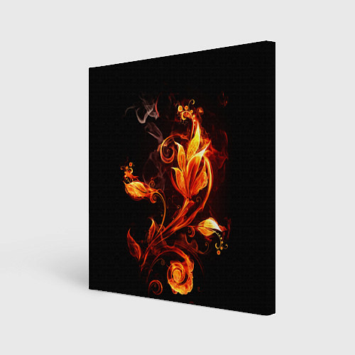 Картина квадратная Огненный цветок / 3D-принт – фото 1