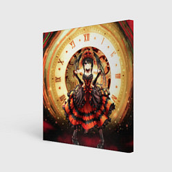 Холст квадратный Куруми и часы, цвет: 3D-принт