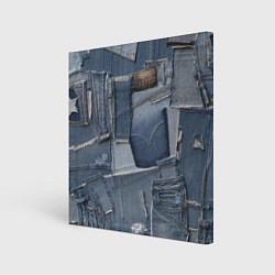 Холст квадратный Jeans life, цвет: 3D-принт