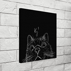 Холст квадратный Говорящий кот, цвет: 3D-принт — фото 2
