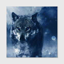Холст квадратный Красивый волк, цвет: 3D-принт — фото 2