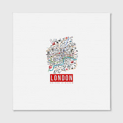 Холст квадратный Лондон, цвет: 3D-принт — фото 2