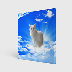Холст квадратный Кот в облаках, цвет: 3D-принт