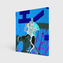 Холст квадратный Человек Бензопила, цвет: 3D-принт