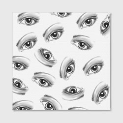 Холст квадратный Глаза, цвет: 3D-принт — фото 2