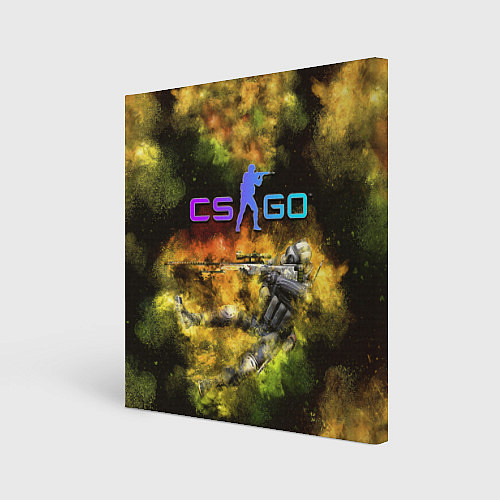 Картина квадратная CS GO Gold dust / 3D-принт – фото 1