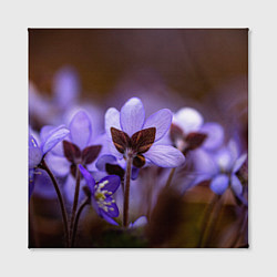 Холст квадратный Хрупкий цветок фиалка, цвет: 3D-принт — фото 2